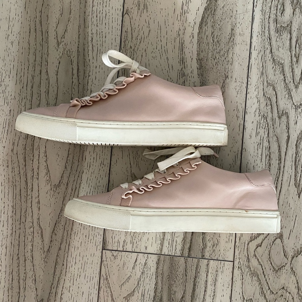 Tory Sport Ruffle Sneakers by Tory Burch In Cotton Pink / Snow White - Picture 5 of 12